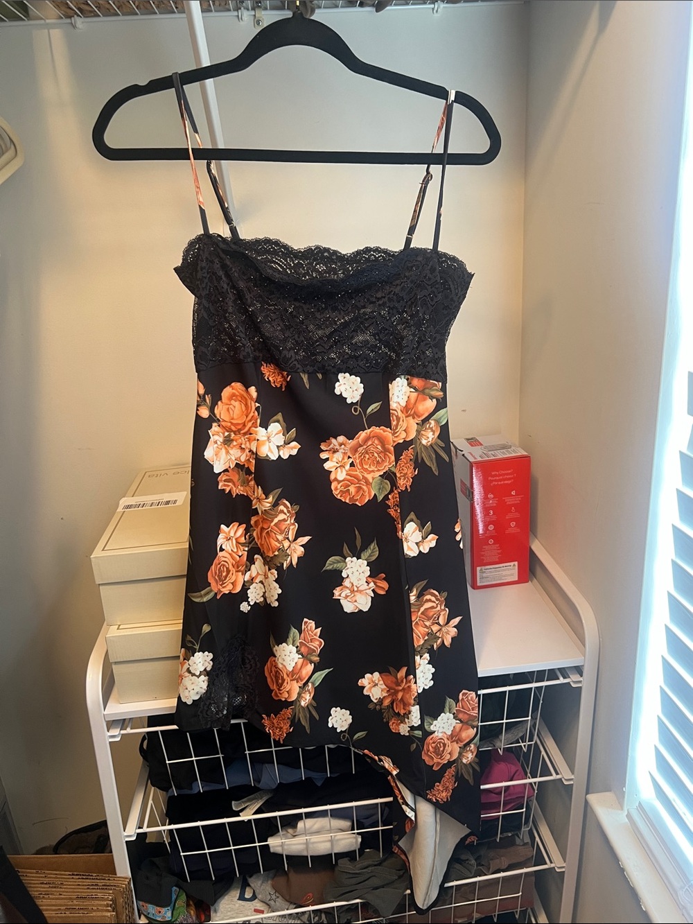 WeWoreWhat Silk Lace Floral Dress